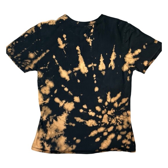 VTG Y2K The Nike Tee Just Do It Mens Medium Black T-Shirt Tie Dye Acid Wash - Picture 6 of 6